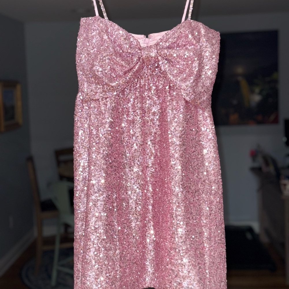 Sparkling Pink Sequin Dress